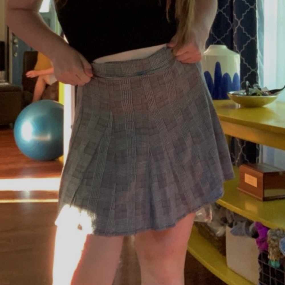 American Eagle Plaid Midi Skirt